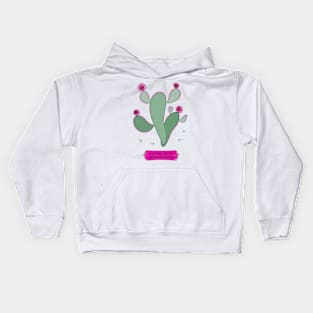 Pastel green bald cactus Kids Hoodie